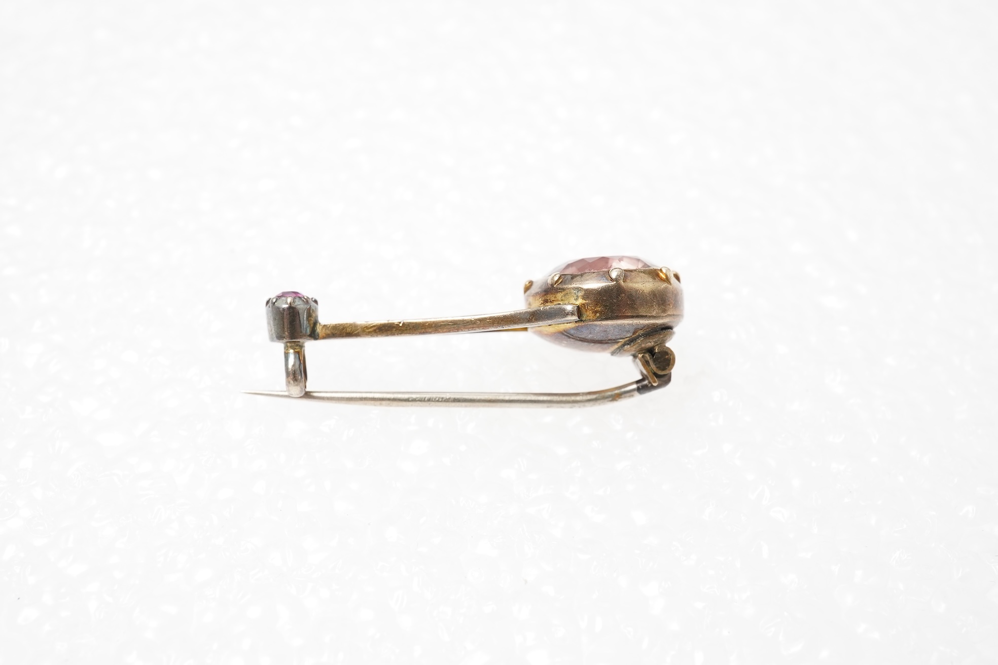 A Georgian topaz and ruby 'Halley's Comet' brooch, early 19th century